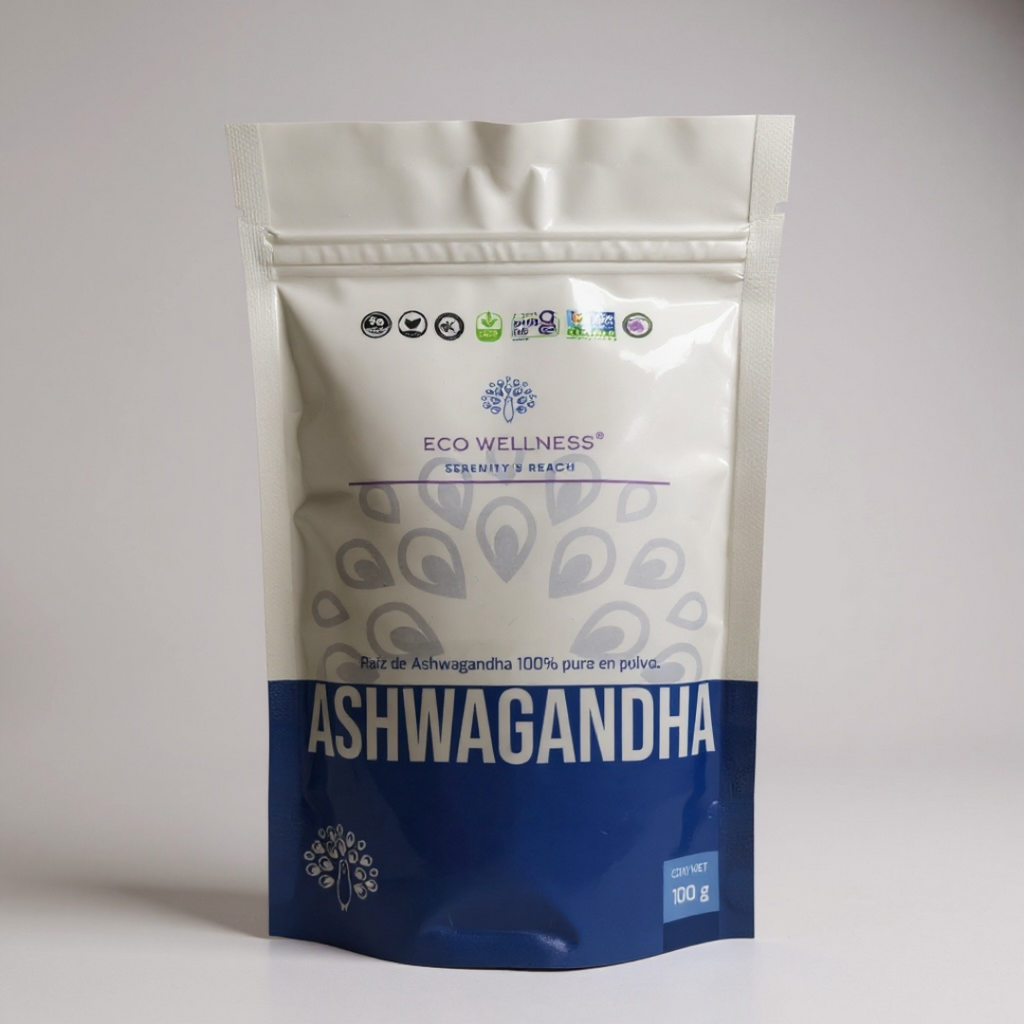 Ashwagandha en Polvo Orgánico - 100g | Withania Somnifera | Adaptógeno Ayurvédico