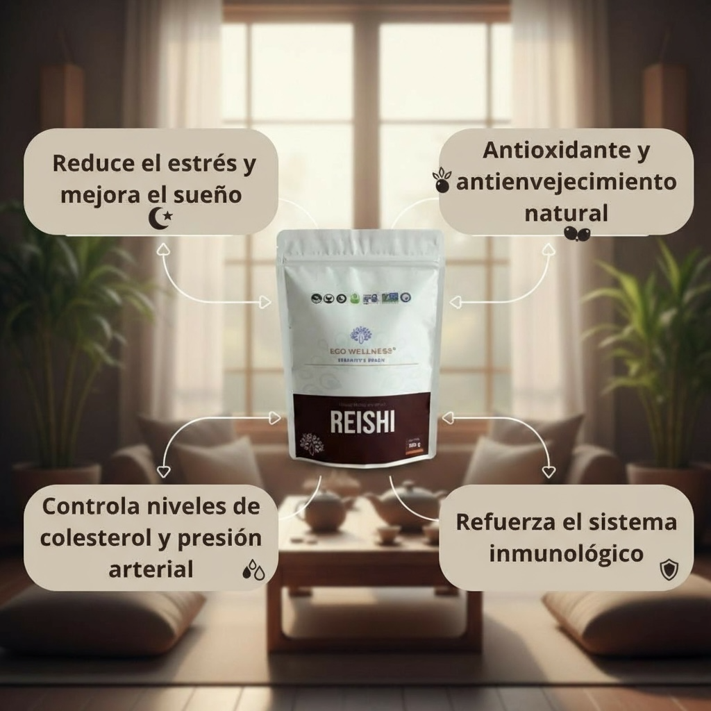 Reishi en Polvo Premium - 100g | Ganoderma Lucidum | El Hongo de la Inmortalidad
