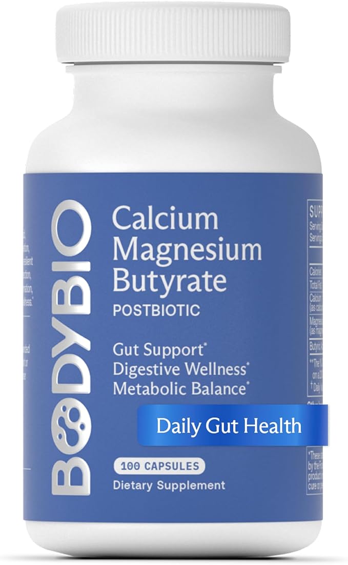Calcium Magnesium Butyrate Postbiotic – 100 Cápsulas
