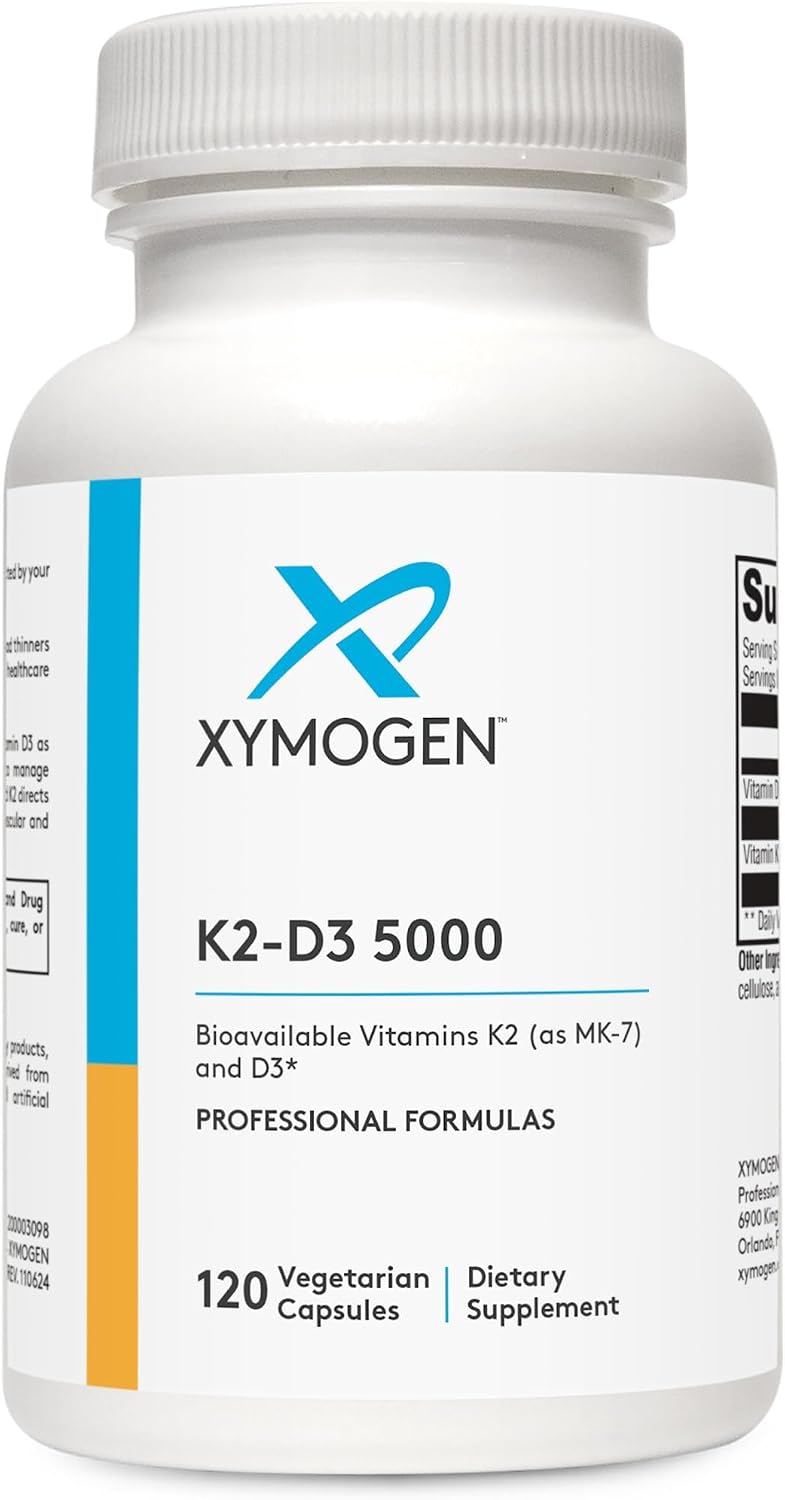 K2-D3 5000 con Vitamina D3 y K2 (como MK-7) – 120 Cápsulas Vegetarianas