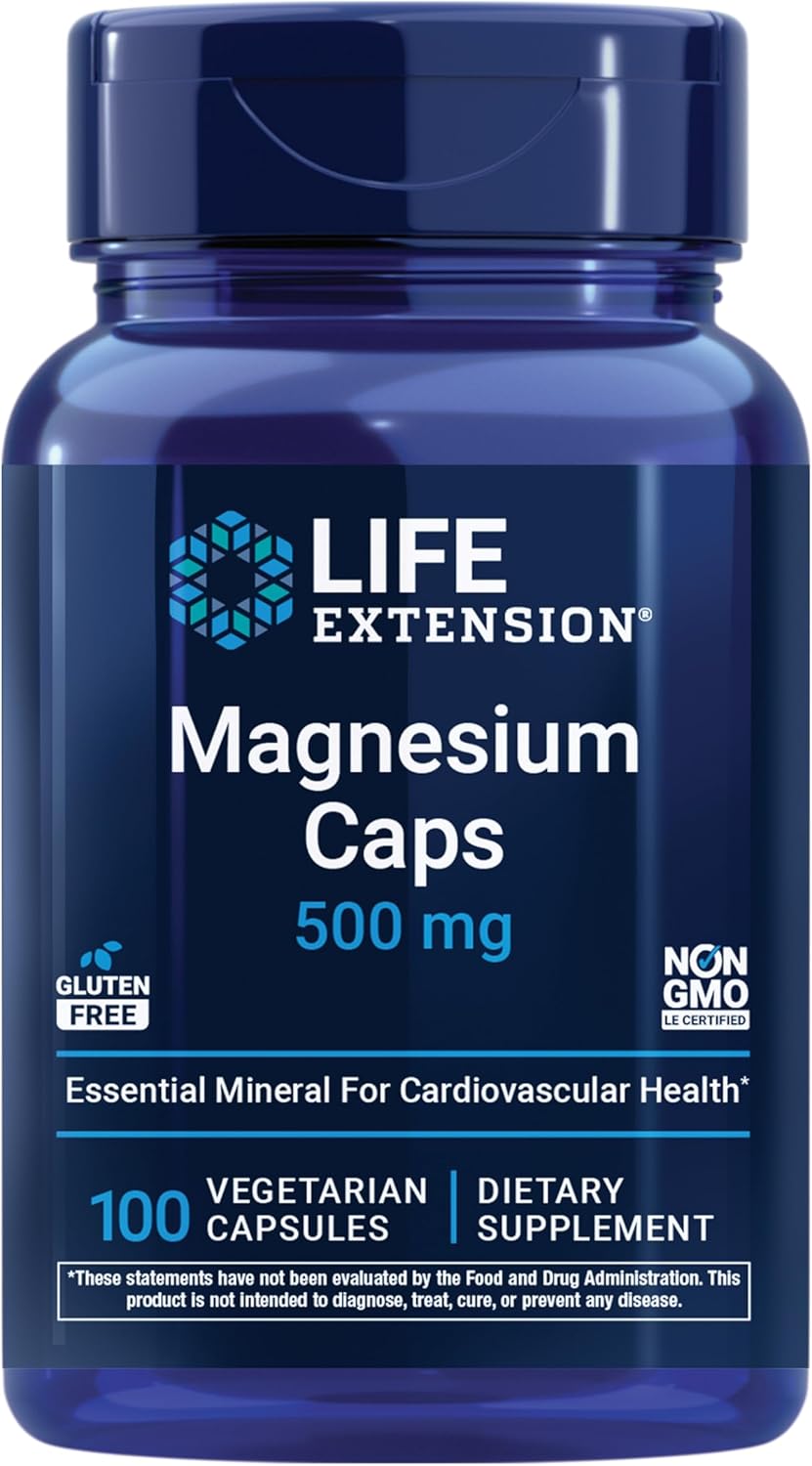 Magnesium Caps 500 mg – 100 Cápsulas Vegetarianas