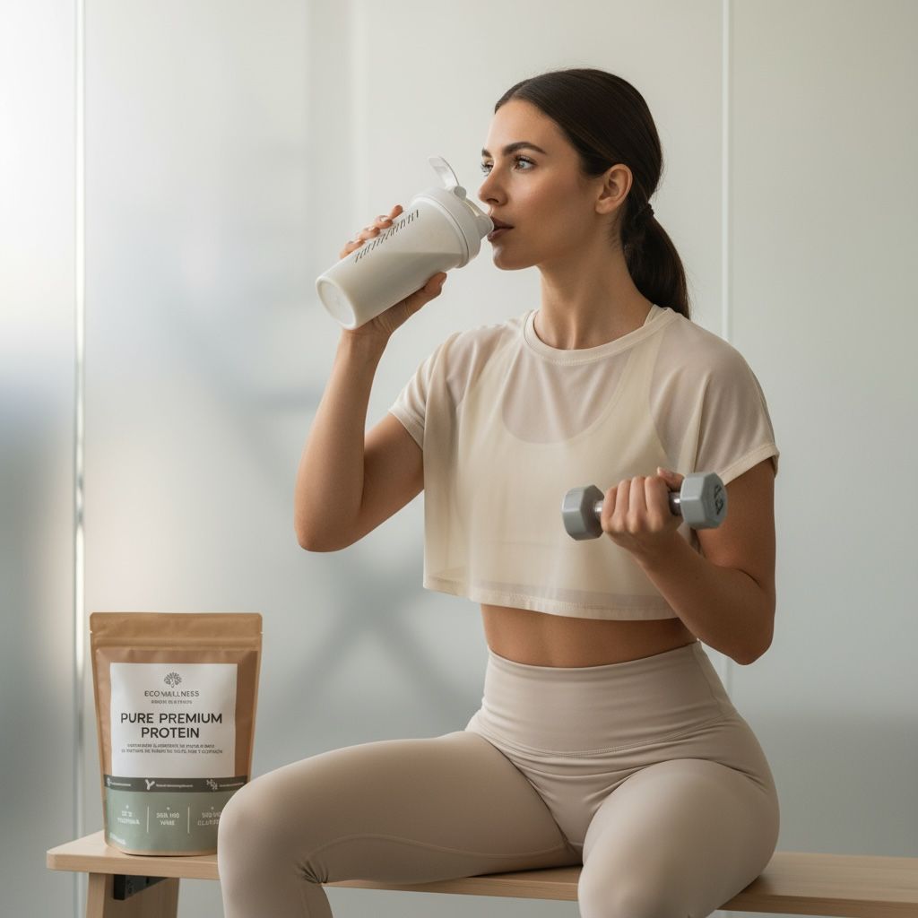 Super Proteína Ecowellness – Suero de Leche Sin Azúcar, Sabor Natural, con Aminoácidos + HMB + Glutatión