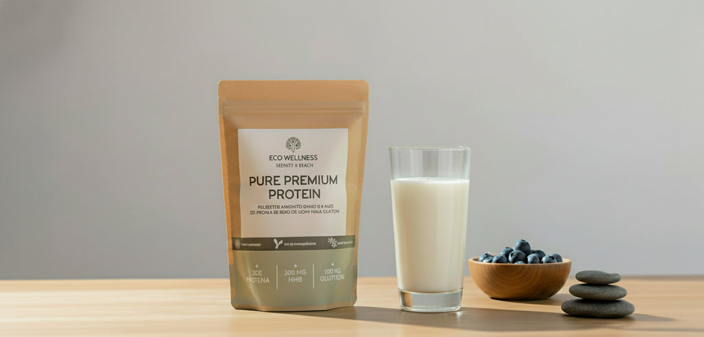 Super Proteína Ecowellness – Suero de Leche Sin Azúcar, Sabor Natural, con Aminoácidos + HMB + Glutatión