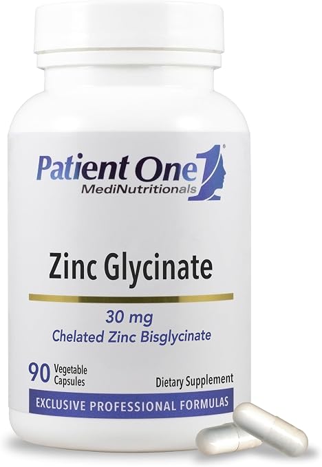 Zinc Glycinate 30 mg (TRAACS® Chelated Zinc Bisglycinate) – 90 Cápsulas Vegetales